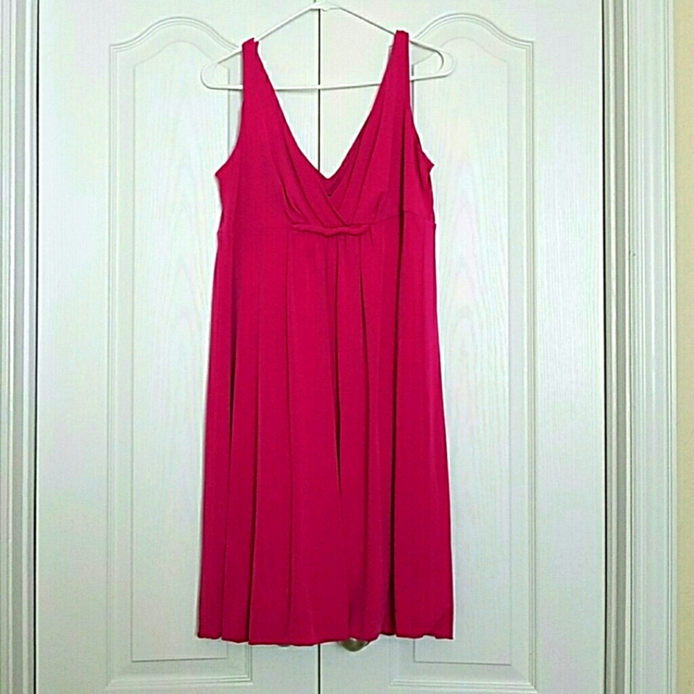 Dark pink dress size L it will feet a little  big